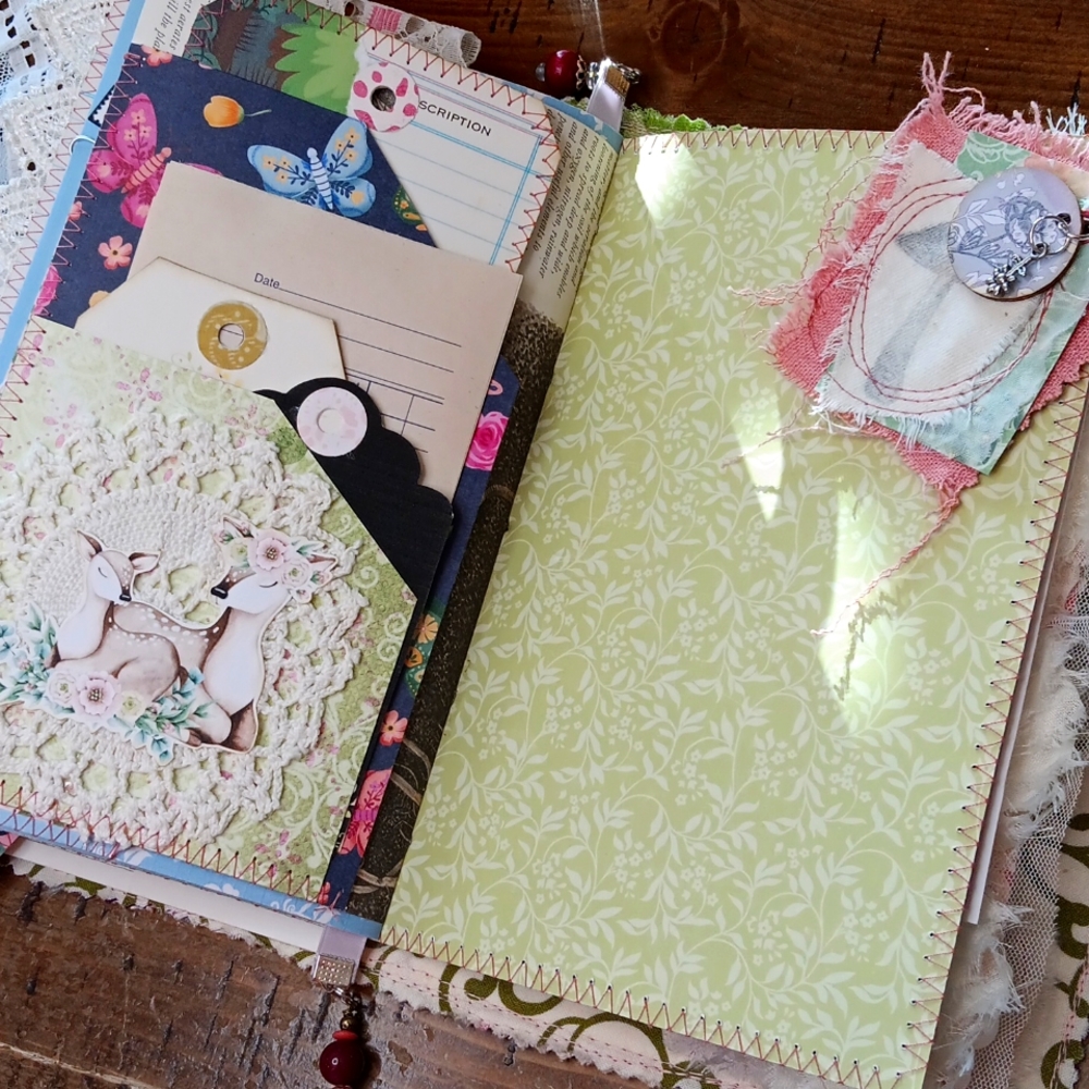Boho Whimsical Forest Soft Cover Handmade Journal - Picture 15 of 15